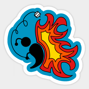 Campfire Semicolon Butterfly Sticker